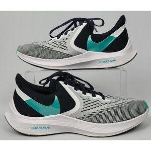 Nike Zoom Winflo 6 Running Shoes Women’s Size 9 AQ8228-001 Black HYPER JADE